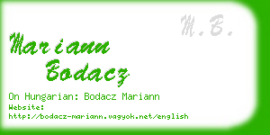 mariann bodacz business card